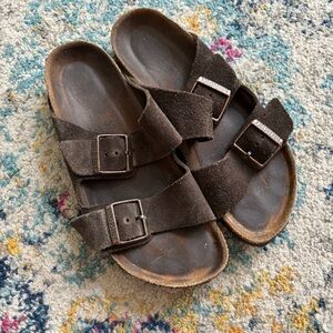 Birkenstock Arizona two strap sandals mocha size 37